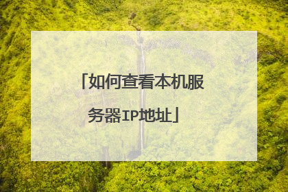 如何查看本机服务器IP地址