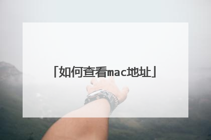如何查看mac地址