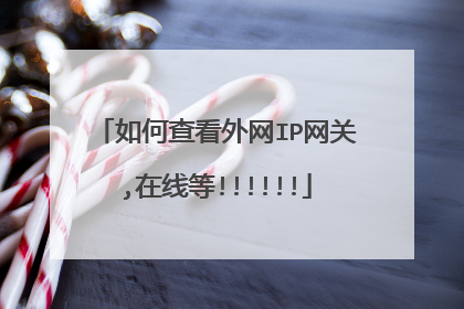 如何查看外网IP网关,在线等!!!!!!