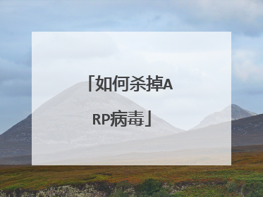 如何杀掉ARP病毒