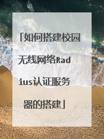 如何搭建校园无线网络Radius认证服务器的搭建