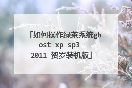 如何操作绿茶系统ghost xp sp3 2011 贺岁装机版