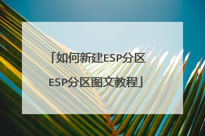 如何新建ESP分区 ESP分区图文教程