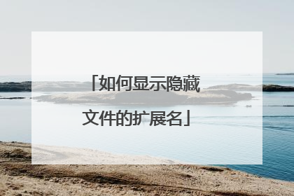 如何显示隐藏文件的扩展名