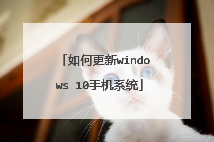 如何更新windows 10手机系统