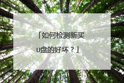 如何检测新买U盘的好坏？