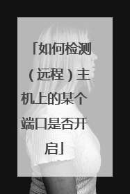 如何检测（远程）主机上的某个端口是否开启