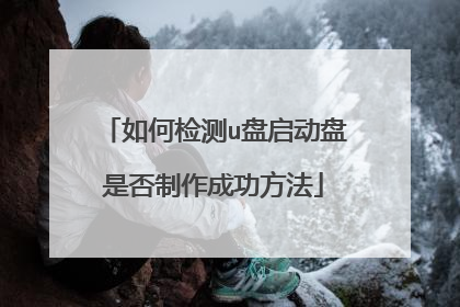 如何检测u盘启动盘是否制作成功方法