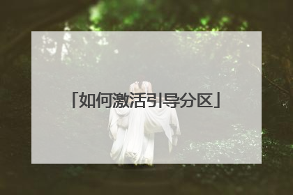 如何激活引导分区