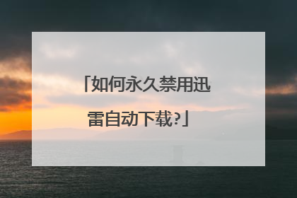 如何永久禁用迅雷自动下载?
