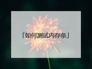 如何测试内存条