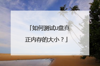 如何测试U盘真正内存的大小？