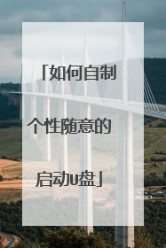 如何自制个性随意的启动U盘