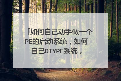 如何自己动手做一个PE的启动系统,如何自己DIYPE系统,如何在ghost的映像文件里修改一些自动安装的程序!?