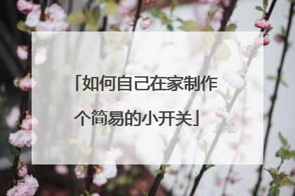 如何自己在家制作个简易的小开关