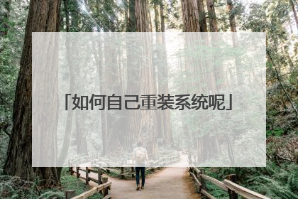 如何自己重装系统呢