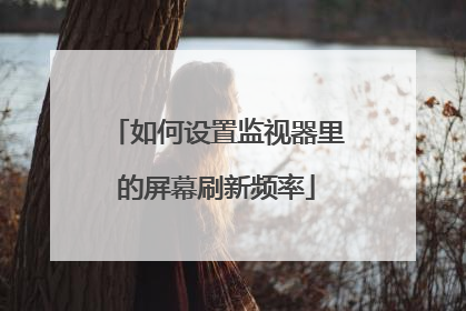 如何设置监视器里的屏幕刷新频率