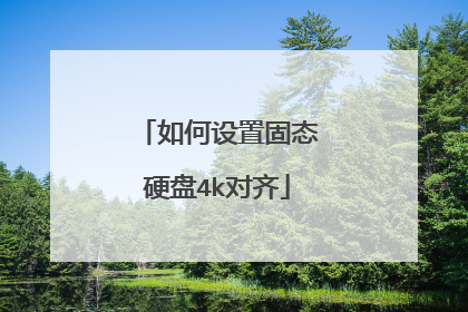 如何设置固态硬盘4k对齐
