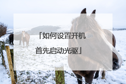 如何设置开机首先启动光驱