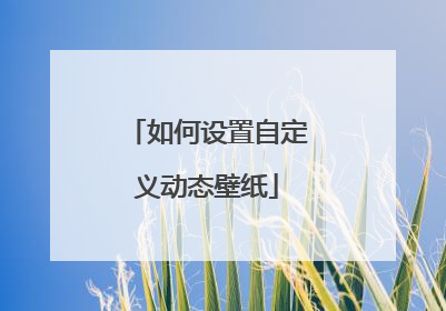 如何设置自定义动态壁纸