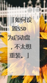 如何设置SSD为启动盘,不太想重装。