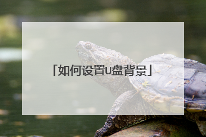 如何设置U盘背景