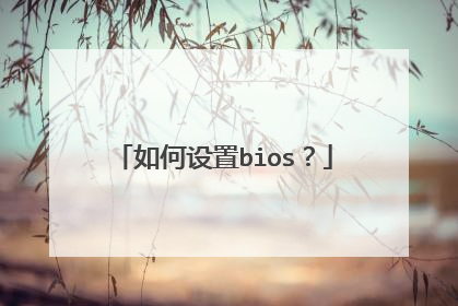 如何设置bios?