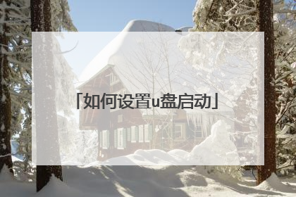 如何设置u盘启动
