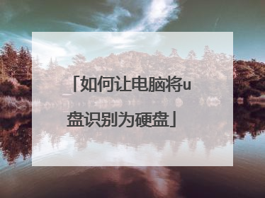 如何让电脑将u盘识别为硬盘
