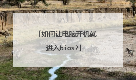 如何让电脑开机就进入bios?