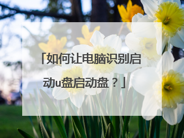 如何让电脑识别启动u盘启动盘?