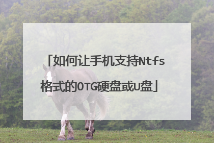 如何让手机支持Ntfs格式的OTG硬盘或U盘
