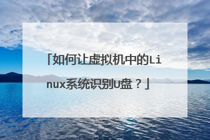如何让虚拟机中的Linux系统识别U盘？