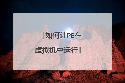 如何让PE在虚拟机中运行
