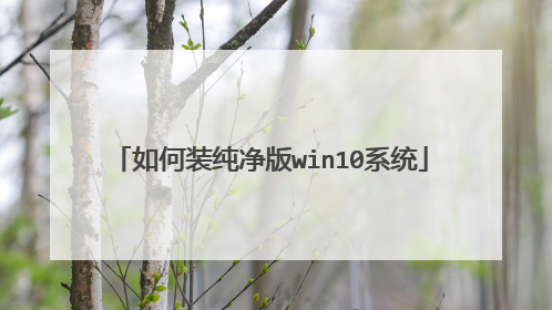 如何装纯净版win10系统
