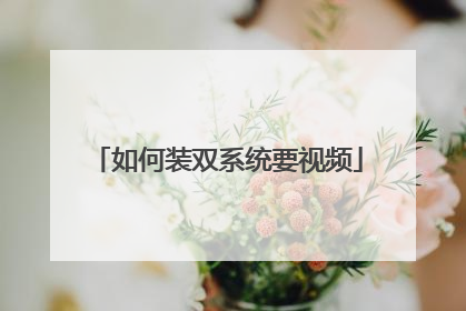 如何装双系统要视频