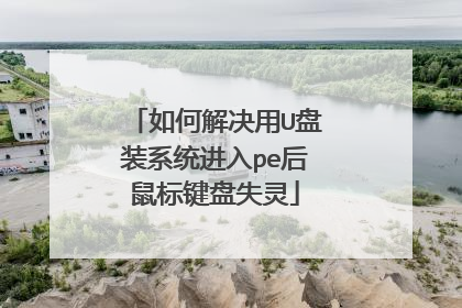 如何解决用U盘装系统进入pe后鼠标键盘失灵