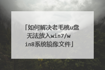 如何解决老毛桃u盘无法放入win7/win8系统镜像文件