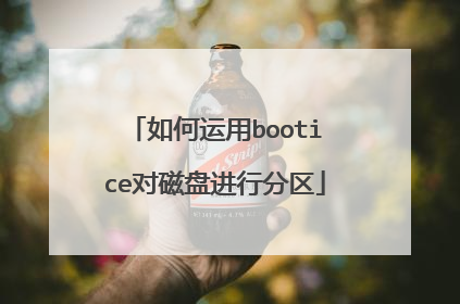 如何运用bootice对磁盘进行分区