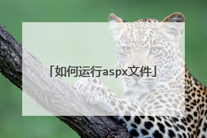 如何运行aspx文件