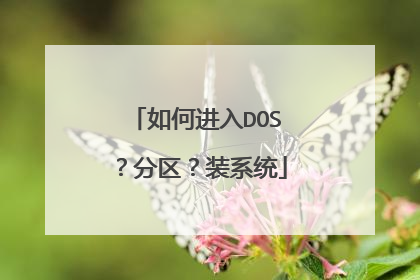 如何进入DOS?分区?装系统