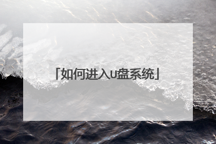 如何进入U盘系统
