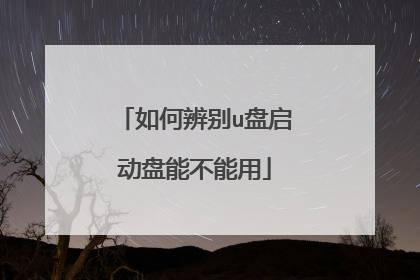 如何辨别u盘启动盘能不能用