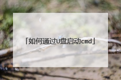 如何通过U盘启动cmd