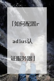 如何配置radius认证服务器