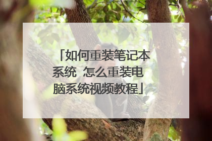 如何重装笔记本系统 怎么重装电脑系统视频教程