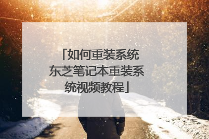 如何重装系统 东芝笔记本重装系统视频教程