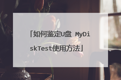 如何鉴定U盘 MyDiskTest使用方法