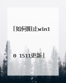 如何阻止win10 1511更新