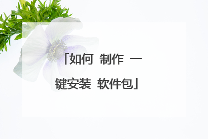 如何 制作 一键安装 软件包